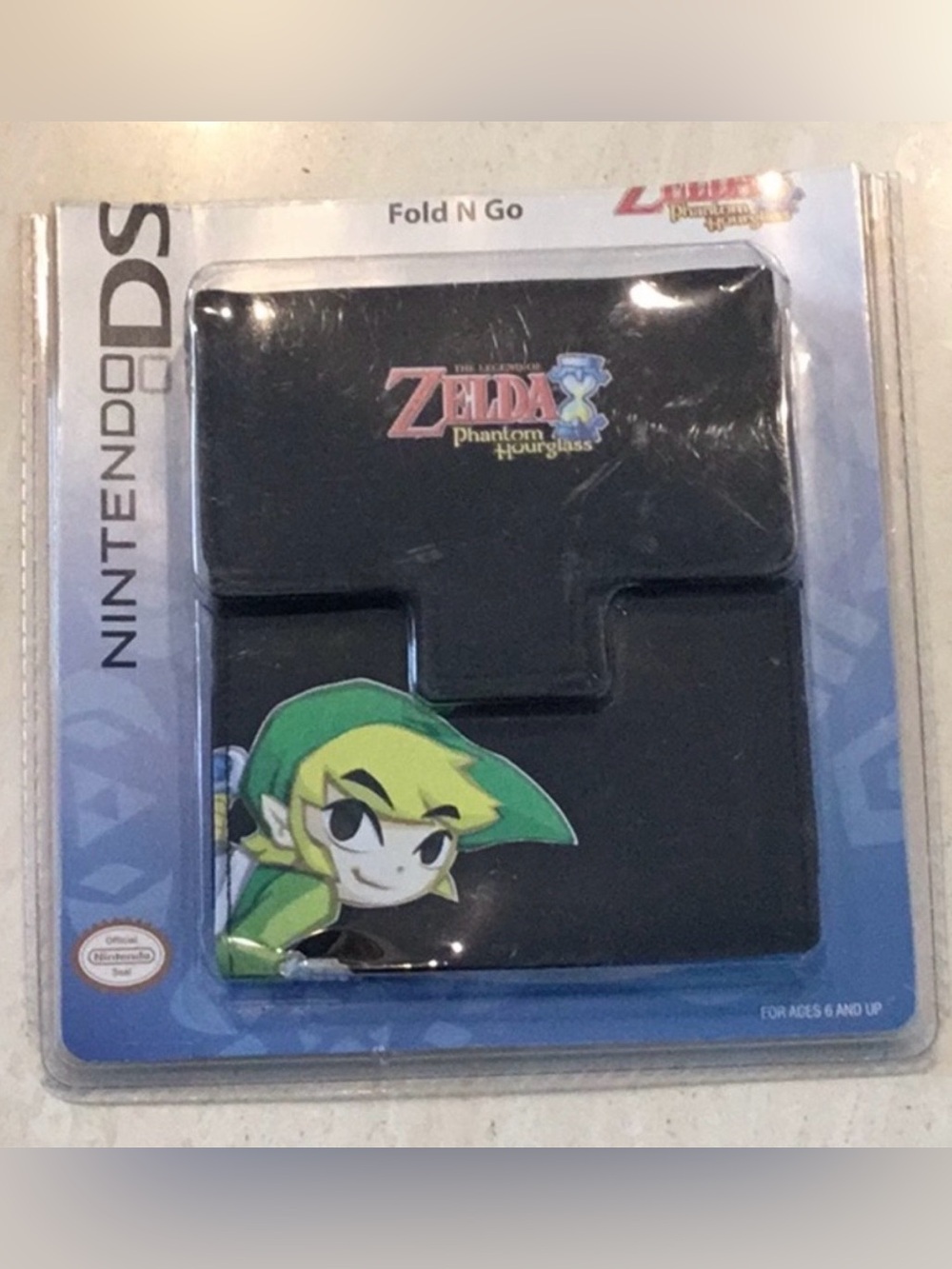 Zelda Nintendo DS Lite Console Case 2007 Nintendo Hourglass Fold N Go Holder